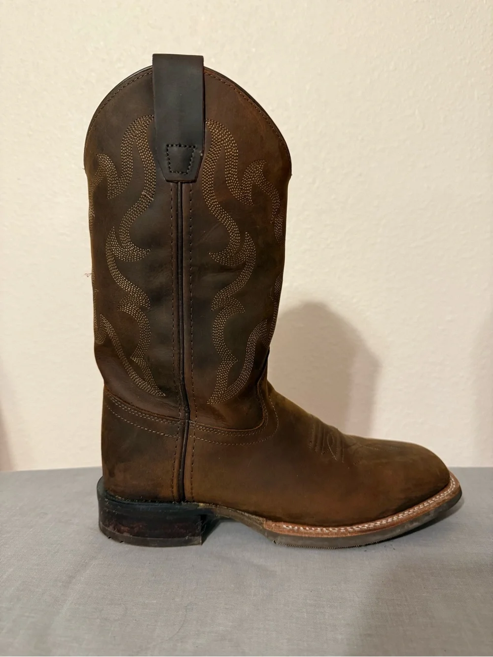 Kids Brown Suede Western Boots - Classic Cowboy Style